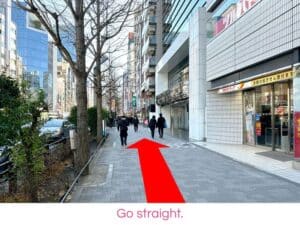 Go straight.